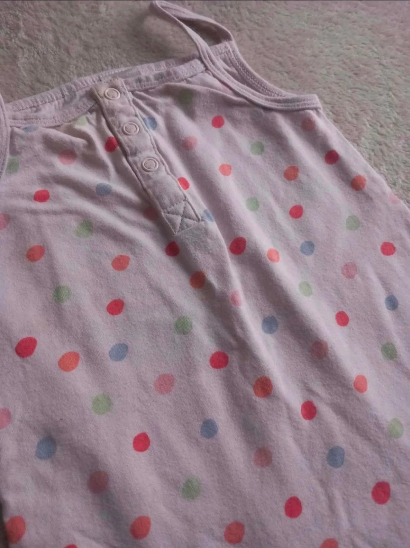 H&M baby girl jumpsuit 9 months 74 cm multicolored polka dots – photo 3